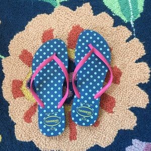 [havaianas] slim fit polka dot flip flops